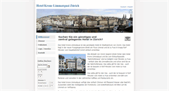 Desktop Screenshot of hotel-krone-limmatquai.ch